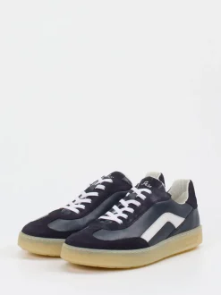 Sioux – Sneaker aus Velours- und Glattleder dunkelblau