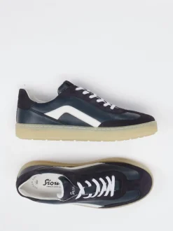 Sioux – Sneaker aus Velours- und Glattleder dunkelblau