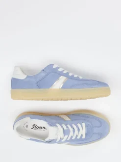 Sioux – Sneaker aus Veloursleder Hellblau