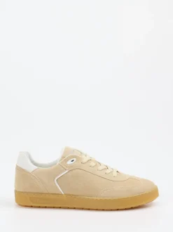 Sioux – Sneaker aus Veloursleder beige