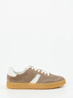 Sioux – Sneaker aus Veloursleder in Taupe