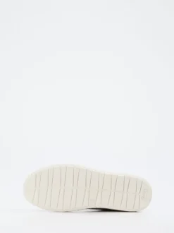 Sioux – Sneaker aus Veloursleder und Metallicleder silber