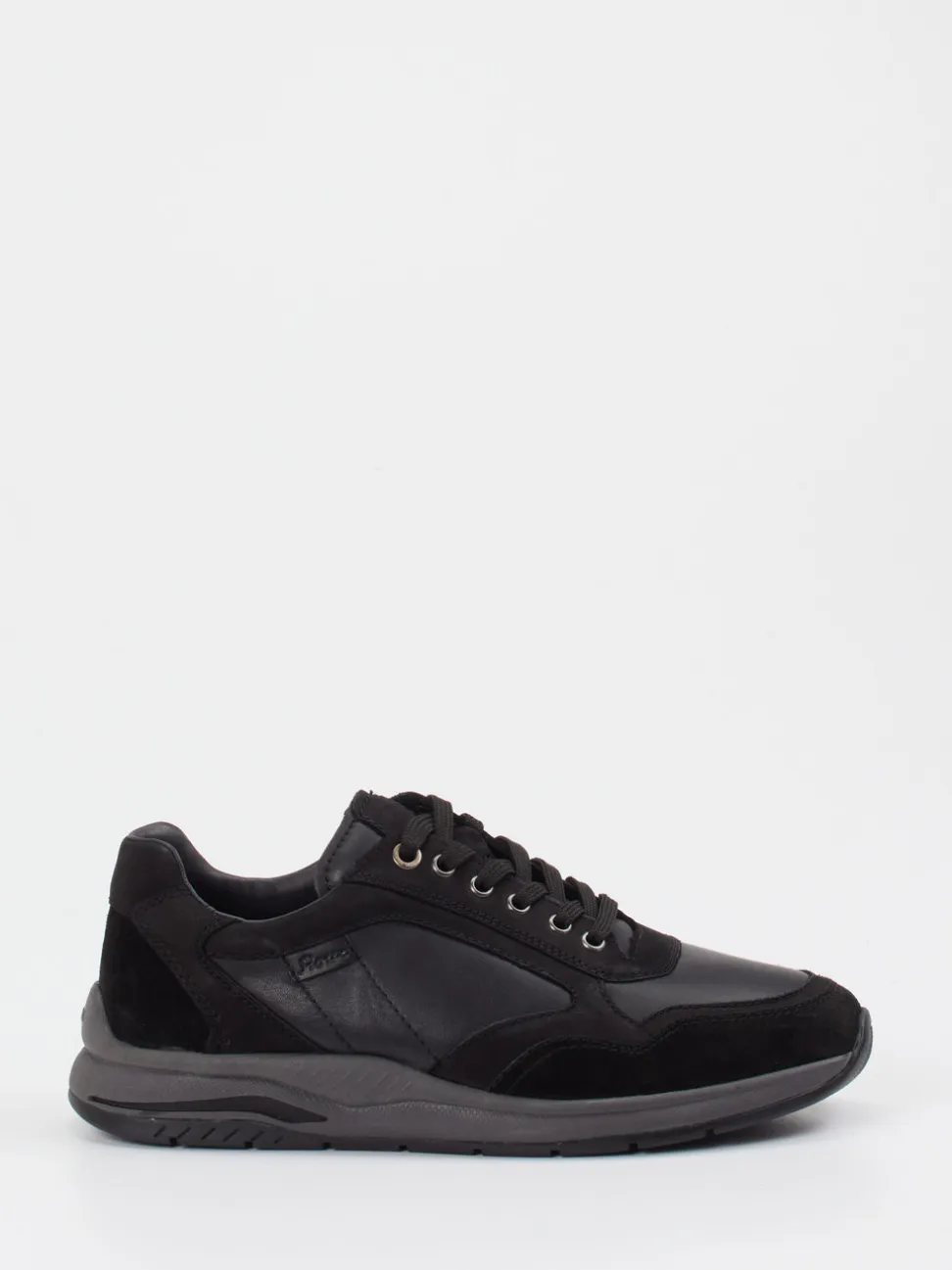 Sioux – Sneaker aus Velours- und Glattleder schwarz