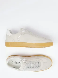 Sioux – Sneaker aus Veloursleder Hellgrau