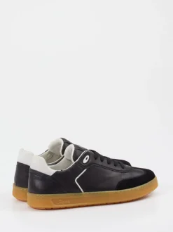 Sioux – Sneaker aus Velourleder und Glattleder schwarz