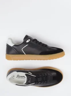 Sioux – Sneaker aus Velourleder und Glattleder schwarz