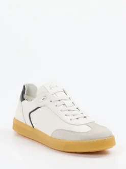 Sioux – Sneaker aus Velours- und Glattleder Weiß