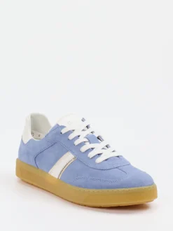 Sioux – Sneaker aus Veloursleder hellblau