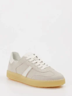 Sioux – Sneaker aus Veloursleder beigegrau