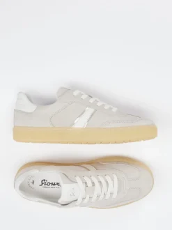 Sioux – Sneaker aus Veloursleder beigegrau