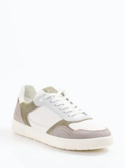 Sioux – Sneaker aus Velour- und Glattleder Weiß