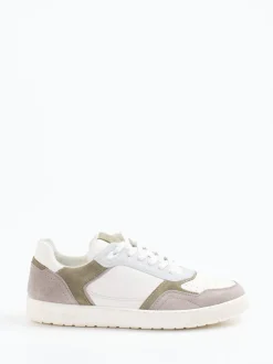 Sioux – Sneaker aus Velour- und Glattleder Weiß