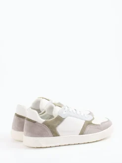 Sioux – Sneaker aus Velour- und Glattleder Weiß