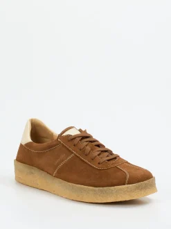 Sioux – Sneaker aus Veloursleder in Rostbraun