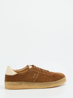 Sioux – Sneaker aus Veloursleder in Rostbraun