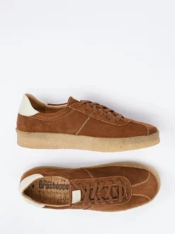 Sioux – Sneaker aus Veloursleder in Rostbraun