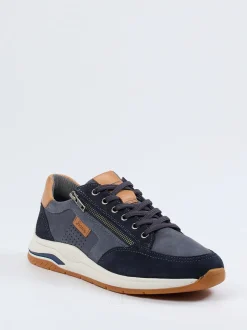 Sioux – Sneaker aus Veloursleder in Dunkelblau