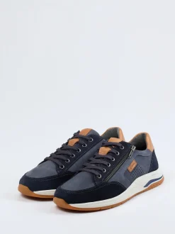 Sioux – Sneaker aus Veloursleder in Dunkelblau
