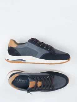 Sioux – Sneaker aus Veloursleder in Dunkelblau