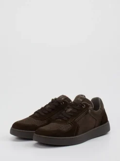 Sioux – Sneaker aus Veloursleder Dunkelbraun