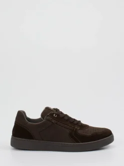 Sioux – Sneaker aus Veloursleder Dunkelbraun