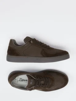 Sioux – Sneaker aus Veloursleder Dunkelbraun