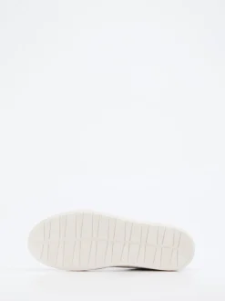 Sioux – Sneaker aus Velour/Leder in Off-White-Blau