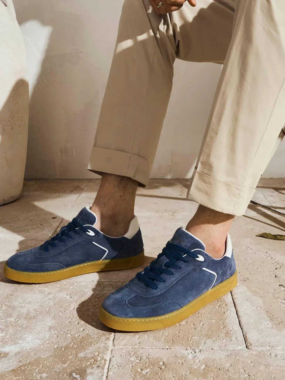 Sioux – Sneaker aus Veloursleder Dunkelblau