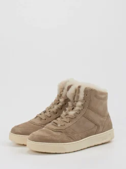 Sioux – Stiefeletten aus Veloursleder sandbeige