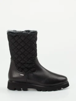 Sioux – Winterstiefel aus Leder und Stepptextil schwarz
