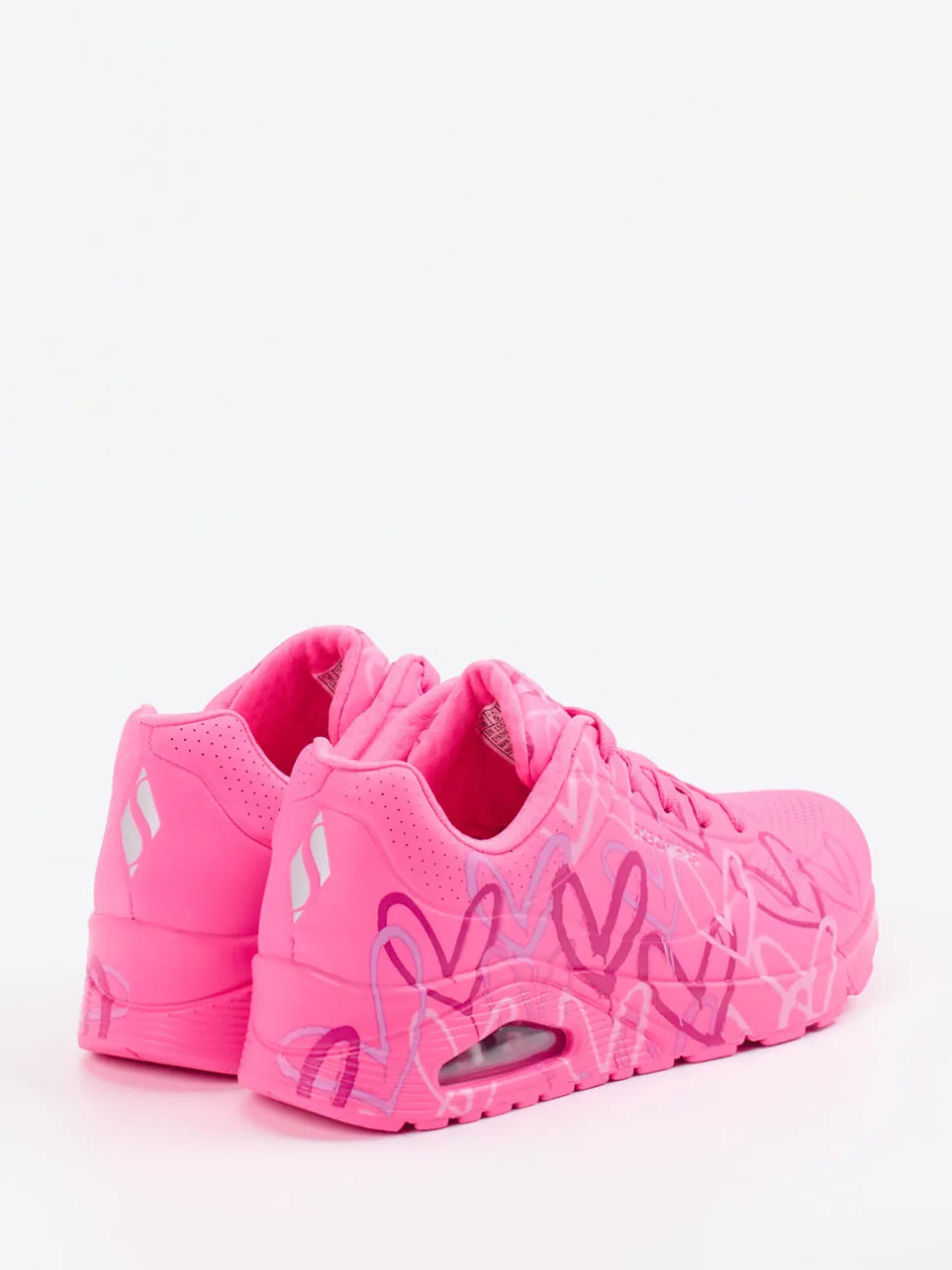 Skechers – Chunky Sneaker aus Nubukleder Neonpink