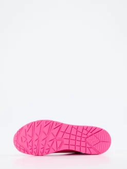Skechers – Chunky Sneaker aus Nubukleder Neonpink
