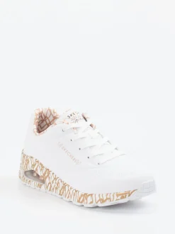 Skechers – Chunky-Sneaker aus Nubukleder Weiß
