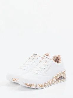 Skechers – Chunky-Sneaker aus Nubukleder Weiß
