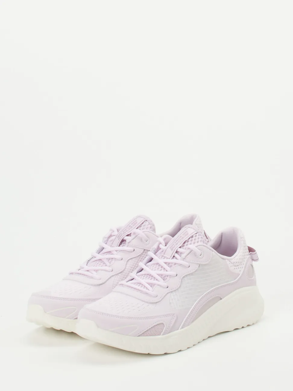 Skechers – Freizeitsneaker aus Textil in Pastellflieder
