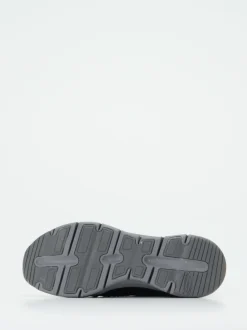 Skechers – Schnürboots aus Veloursleder schwarz