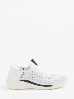 Skechers – Slip-On Sneaker aus Textil Weiß