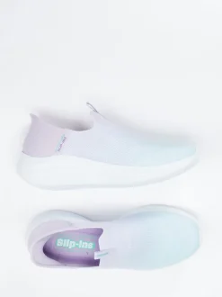 Skechers – Slip-On Sneaker aus gestricktem Meshtextil lavendel