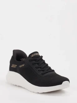 Skechers – Slip-On Sneaker aus Textil schwarz