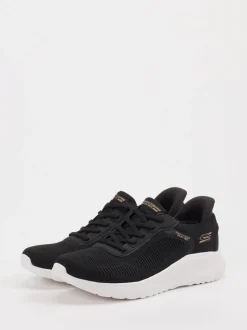 Skechers – Slip-On Sneaker aus Textil schwarz