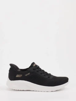 Skechers – Slip-On Sneaker aus Textil schwarz