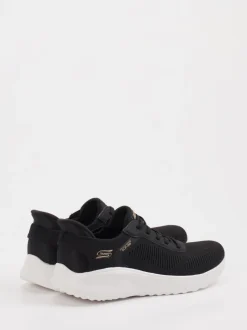 Skechers – Slip-On Sneaker aus Textil schwarz