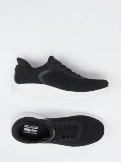 Skechers – Slip-On Sneaker aus Textil schwarz