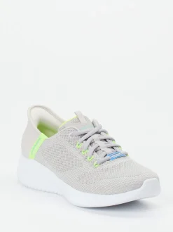 Skechers – Slip-On-Sneaker aus Meshtextil grau