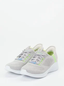 Skechers – Slip-On-Sneaker aus Meshtextil grau