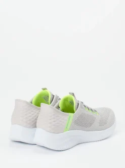Skechers – Slip-On-Sneaker aus Meshtextil grau