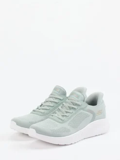 Skechers – Slip-On-Sneaker aus Meshtextil Pastellgrün