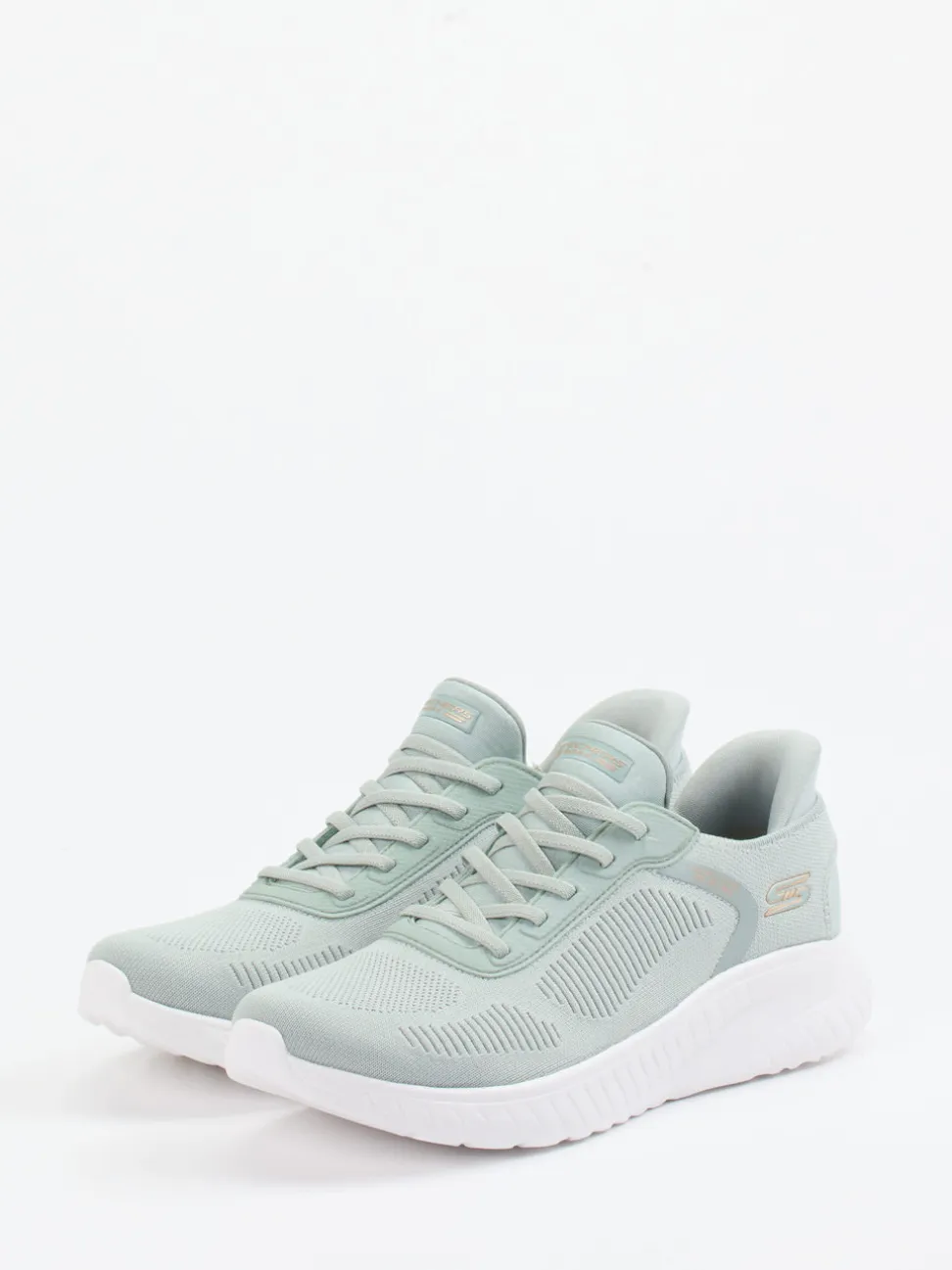 Skechers – Slip-On-Sneaker aus Meshtextil Pastellgrün