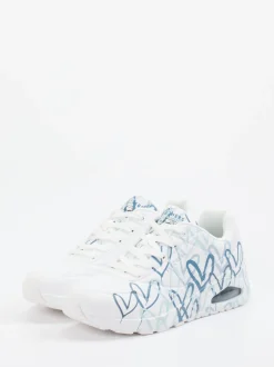 Skechers – Sneaker aus Nubukleder mit Herz-Print