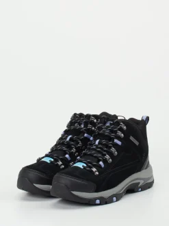 Skechers – Wanderschuhe aus Veloursleder schwarz